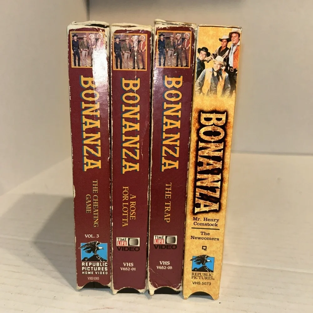 Bonanza VHS Lot Of‎ 4 Episodes TV Show Western Michael Landon